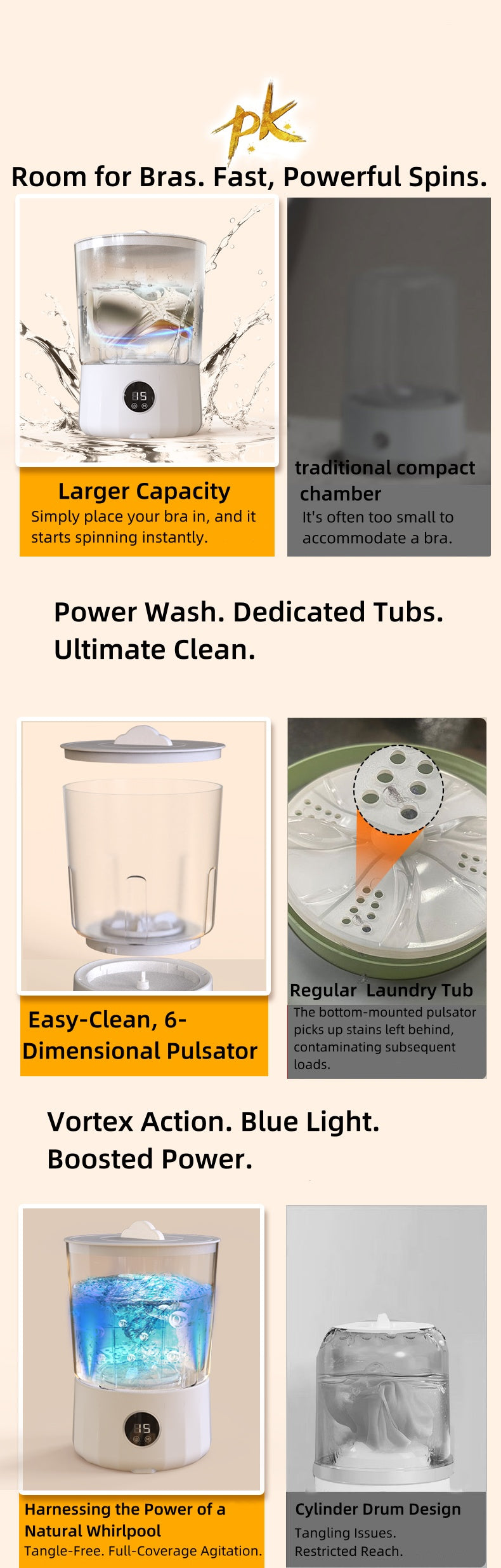 Wireless portable laundry cup