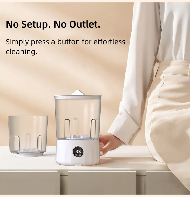 Wireless portable laundry cup