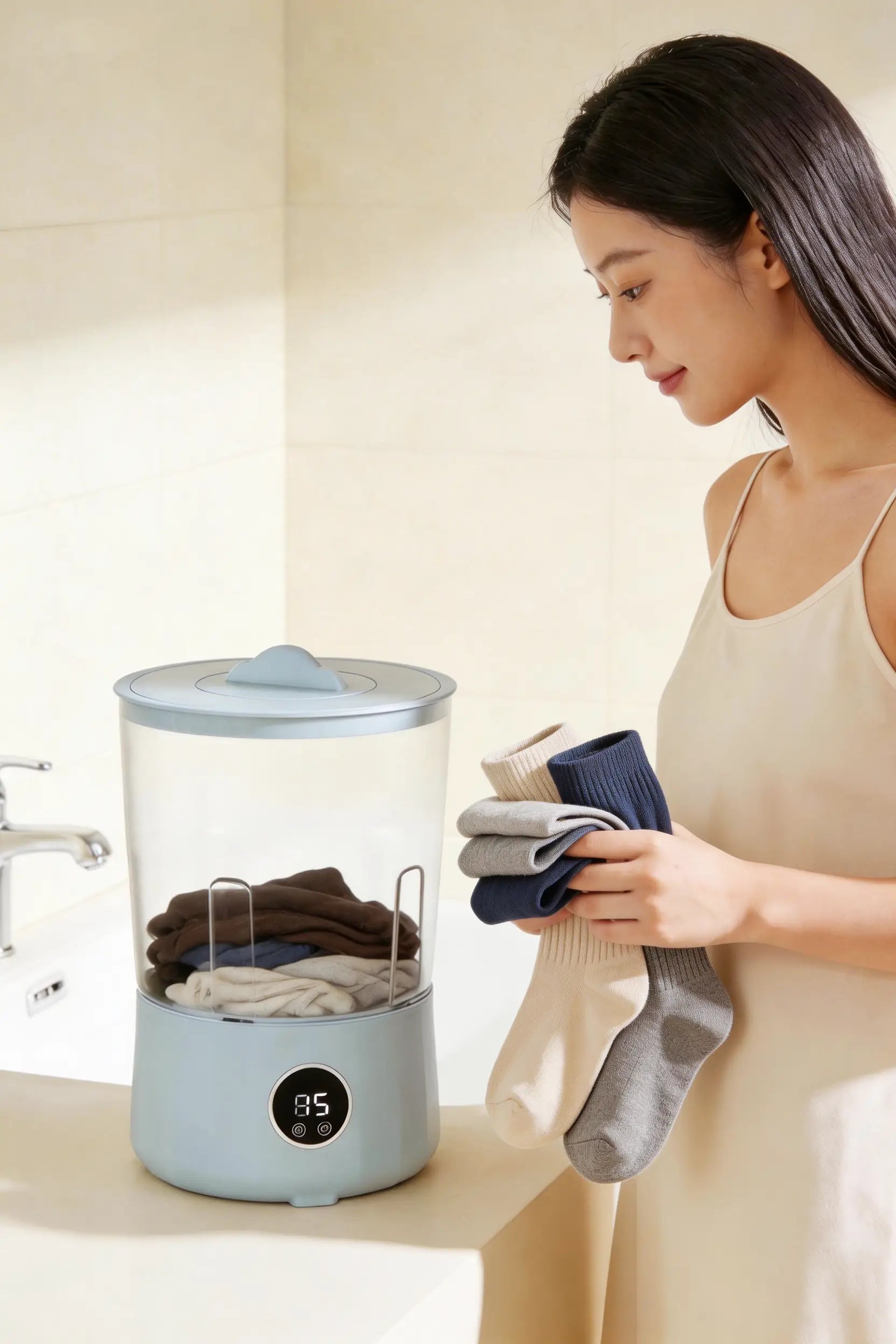 Mini Portable Washing Machine for Underwear & Delicates – Compact & Easy to Use